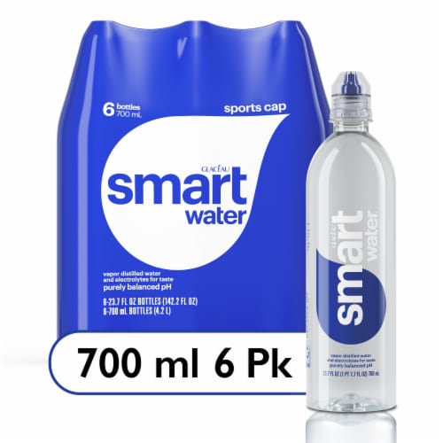 Smartwater® Vapor Distilled Electrolyte Enhanced Bottled Water Perspective: front