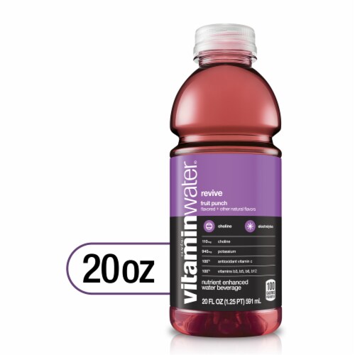 Vitaminwater® Revive Fruit Punch Flavored Bottled Water Perspective: front