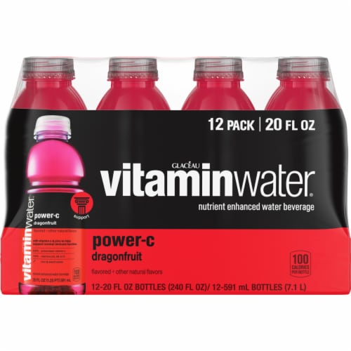 Vitaminwater® Power-c Dragonfruit Flavored Bottled Water Perspective: front