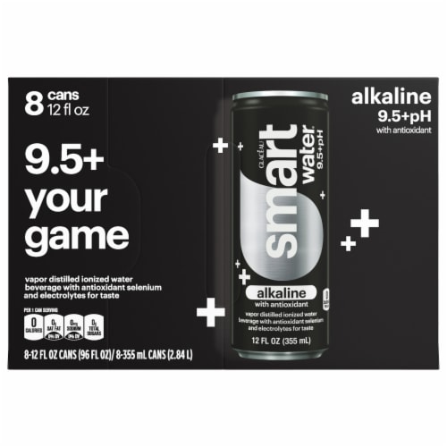 Smartwater® Alkaline With Antioxidant Water Cans Perspective: front