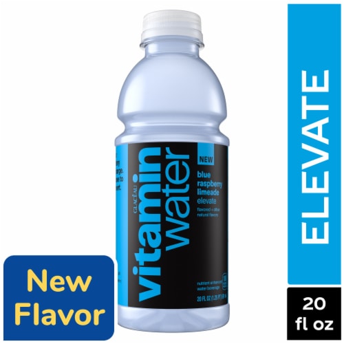 vitaminwater® Elevate Blue Raspberry Limeade Flavored Bottled Water Beverage Perspective: front