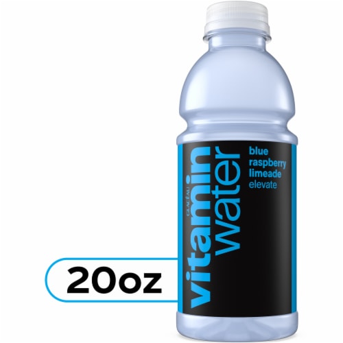vitaminwater® Elevate Blue Raspberry Limeade Flavored Bottled Water Beverage Perspective: front