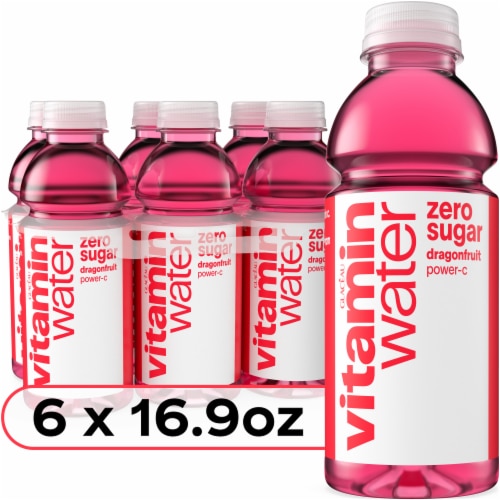 vitaminwater® Power-C Dragonfruit Zero Sugar Flavored Bottled Water Beverages Perspective: front