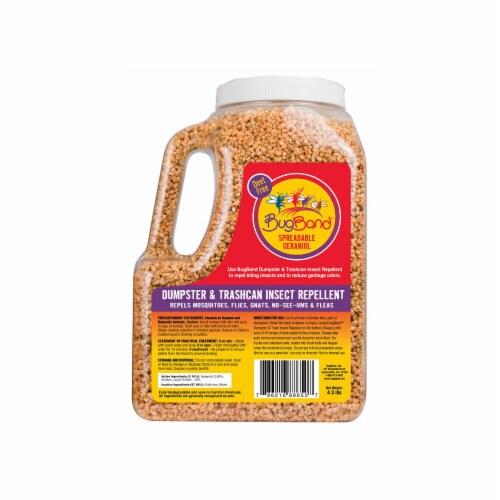 Bug Band 88650M Spreadable Geraniol for Dumpsters - 3 Pound Shaker Bottle Perspective: front