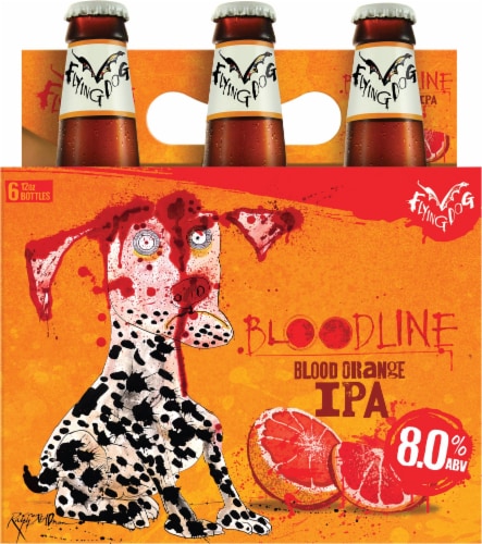Flying Dog Bloodline Blood Orange Ale Perspective: front