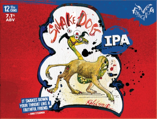 Flying Dog Snake Dog IPA Perspective: front