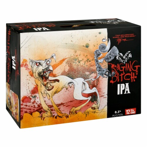 Flying Dog Raging Bitch IPA Beer Perspective: front