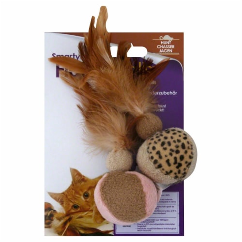 SmartyKat Flutter Balls Feathery Ball Perspective: front