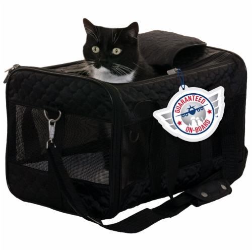 Sherpa Original Deluxe Lattice Stitch Travel Bag Pet Carrier, Airline  Approved - Black, Large, Large - Kroger