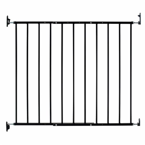 KidCo G2001 Safeway Top of Stairs Quick Release Baby Gate, 42.5 x 30.5 In, Black Perspective: front