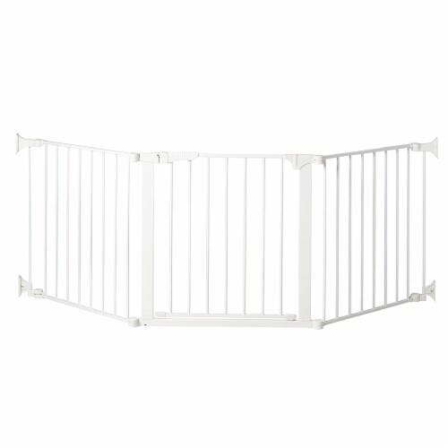 KidCo Custom Fit Auto Closing ConfigureGate Baby Gate with 30 Inch Door, White Perspective: front