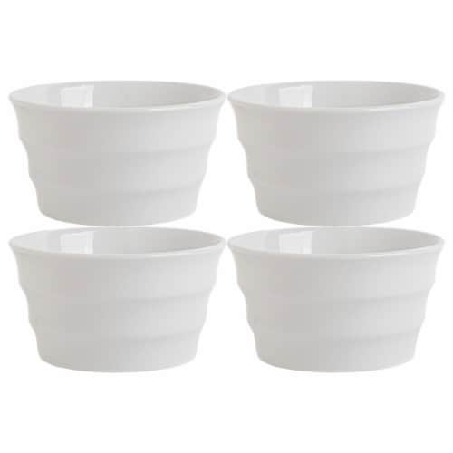 Home Essentials & Beyond  12 oz White Tapered Ramekin - Set of 4 Perspective: front