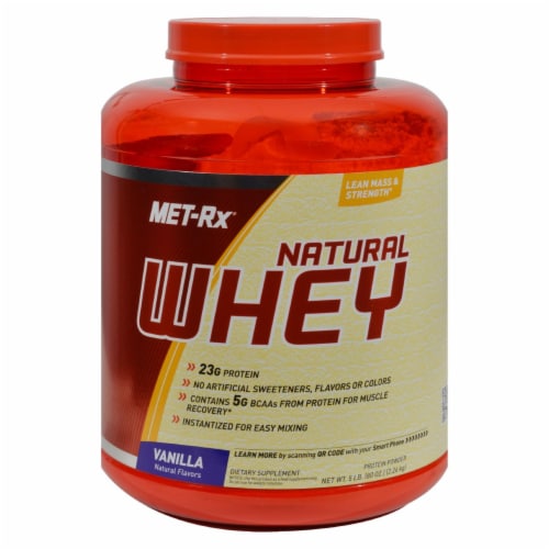 MET-Rx Natural Whey Powder   Vanilla -- 5 lbs Perspective: front
