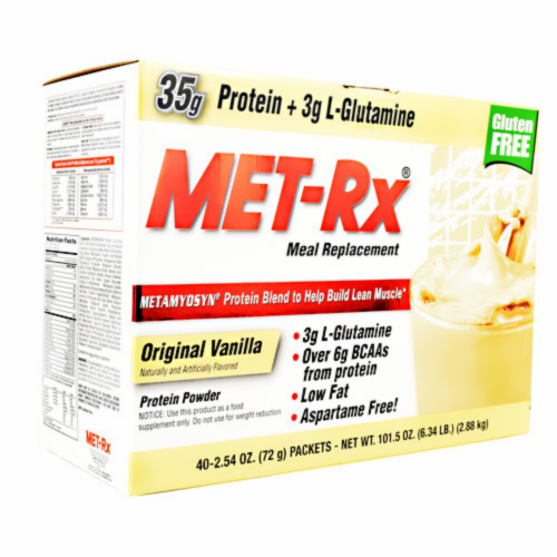 MET-Rx Meal Replacement Protein Powder - 2.54 Oz Packets, 40 Count Perspective: front
