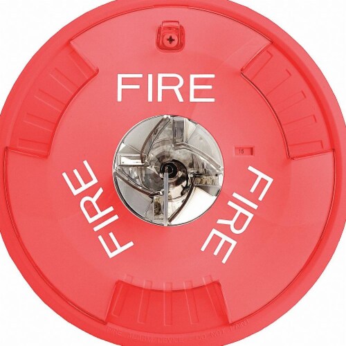 Wheelock Strobe,12/24VDC,Red,6-11/16 in. H  CN121088 Perspective: front