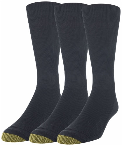 Gold Toe 345S-001 Cotton Metropolitan Crew - Black Perspective: front