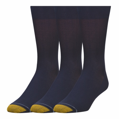 Gold Toe 345S-041 Cotton Metropolitan Crew - Navy Perspective: front