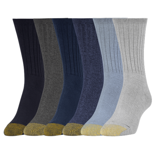 Gold Toe Rib Crew Sock Pack Perspective: front