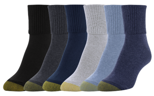 Gold Toe Turn Cuff Sock Pack - Grey Perspective: front