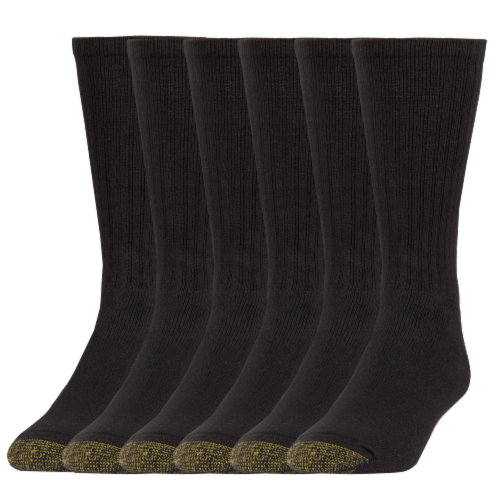 Gold Toe Harrington Cotton Crew Sock Pack - Black Perspective: front