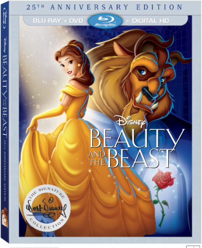 Beauty and the Beast 25th Anniversary Edition (Blu-ray/DVD/Digital) Perspective: front
