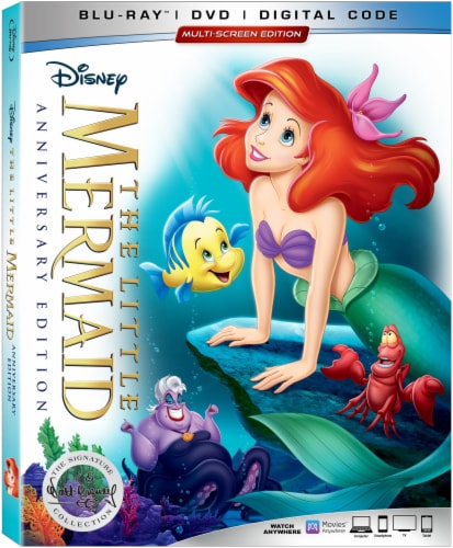 The Little Mermaid 30th Anniversary Edition (2019 - Blu-Ray/DVD/Digital Code) Perspective: front