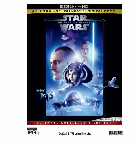 Star Wars:The Phantom Menace (1999 - 4K Ultra HD/Blu-Ray/Digital Code) Available 3/31/2020 Perspective: front