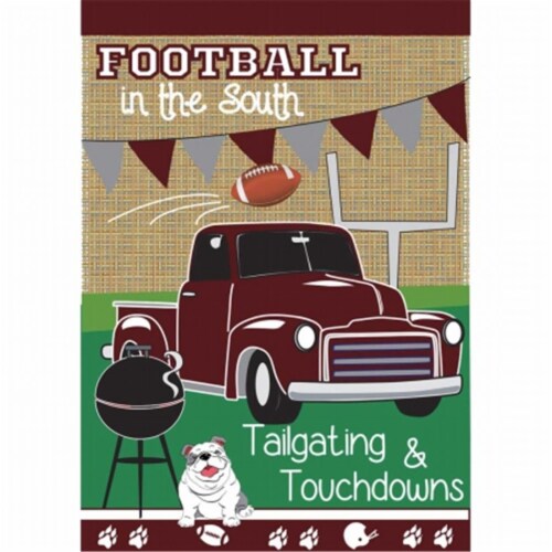 Jozie B 912 Burlap Tailgate Flag, Large Perspective: front