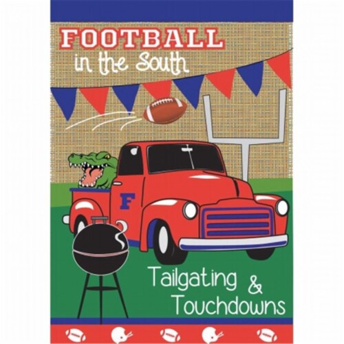 Jozie B 918 Burlap Tailgate Flag, Large Perspective: front