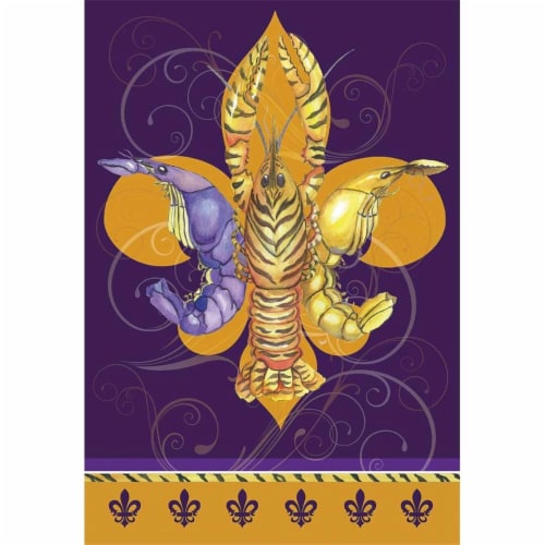 Dicksons 8707 Garden, Purple & Gold Crawfish Perspective: front