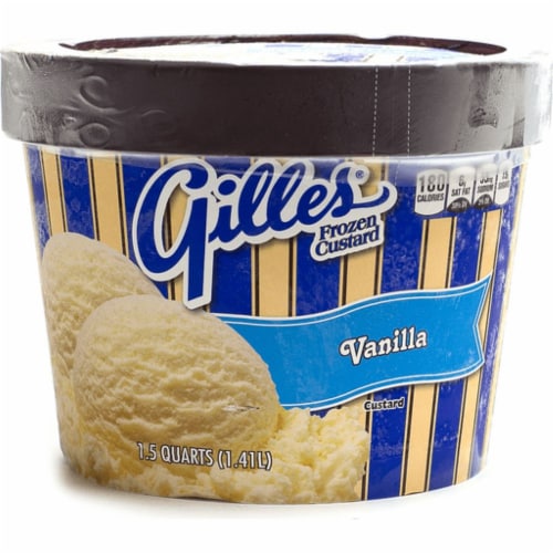 Gilles Vanilla Frozen Custard Ice Cream Tub Perspective: front