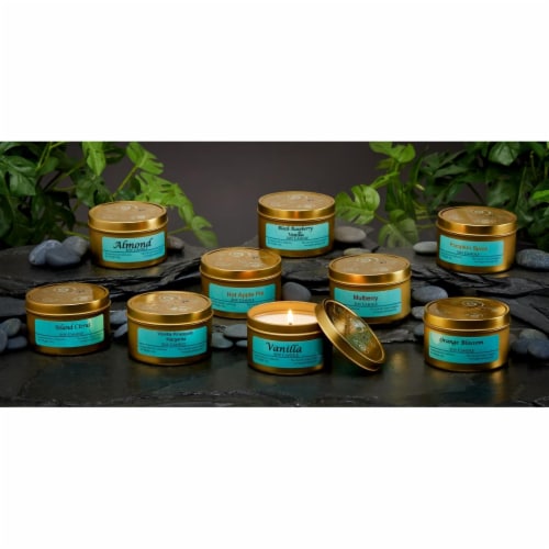 Greciansoap CAN-34 8 oz Hot Apple Pie Hand Poured Soy Candles Perspective: front