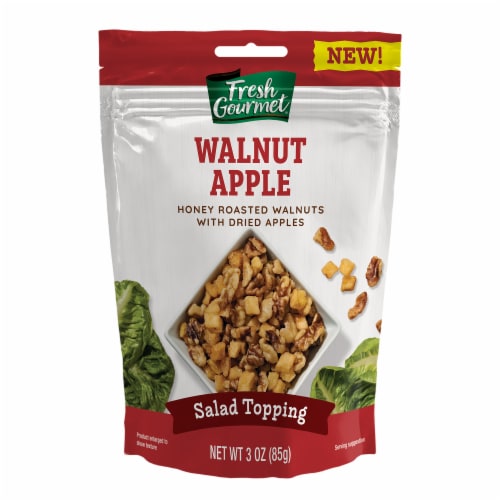 Fresh Gourmet® Honey Roasted Walnuts With Dried Apples Perspective: front