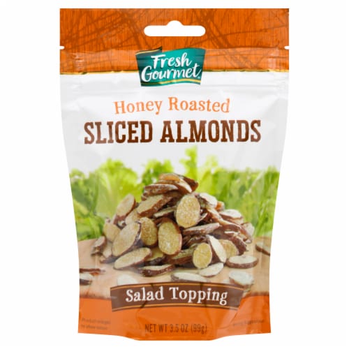 Fresh Gourmet® Honey Roasted Sliced Almonds Salad Topping Perspective: front