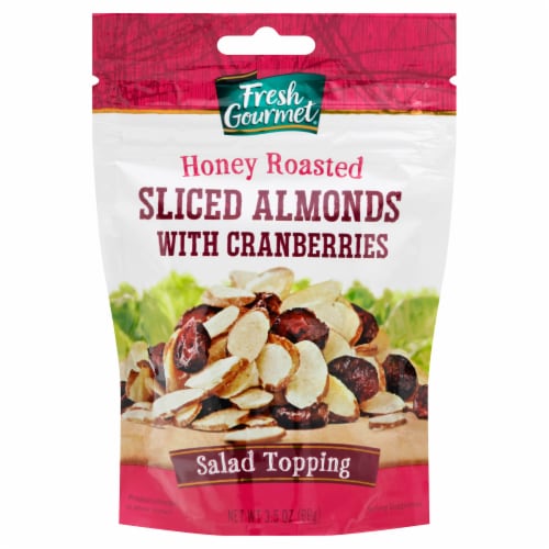 Fresh Gourmet Honey Roasted Almond & Cranberries Salad Topping Perspective: front