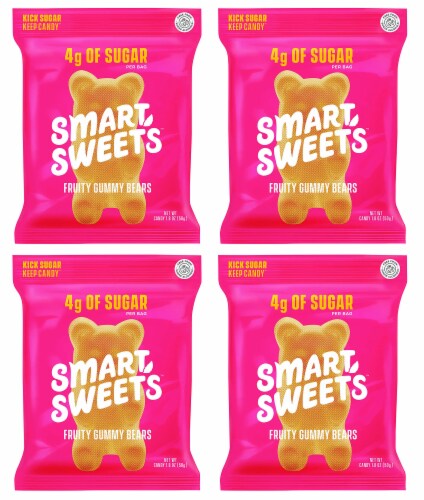 SmartSweets Smart Sweets, Gummy Bears Fruity, 1.8 Ounce (Pack of 4) Perspective: front