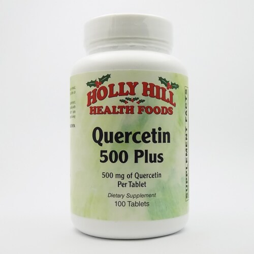 Holly Hill Health Foods, Quercetin Plus 500 MG, 100 Tablets Perspective: front