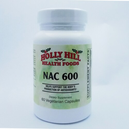Holly Hill Health Foods, NAC 600 (N-Acetyl Cysteine), 60 Vegetarian Capsules Perspective: front