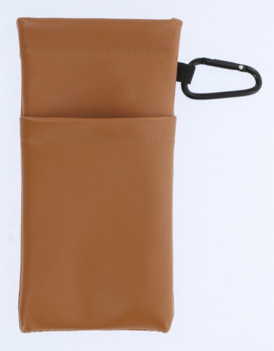 Sunglass Case With Clip - Brown Perspective: front