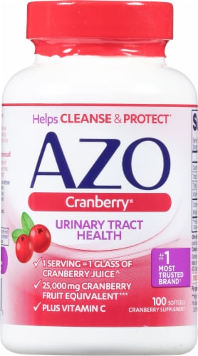 Azo Cranberry Urinary Tract Supplement Softgels Perspective: front