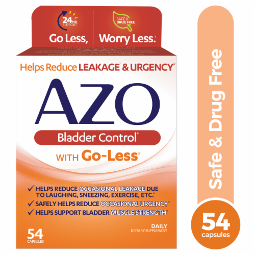 Azo Bladder Control® with Go-Less® Dietary Supplement Capsules Perspective: front