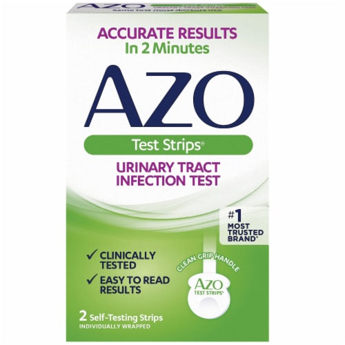 Azo Urinary Tract Infection Test Strips Perspective: front