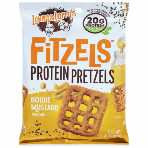 Lenny & Larry's® Fitzel's™  Boujie Mustard Protein Pretzels Perspective: front
