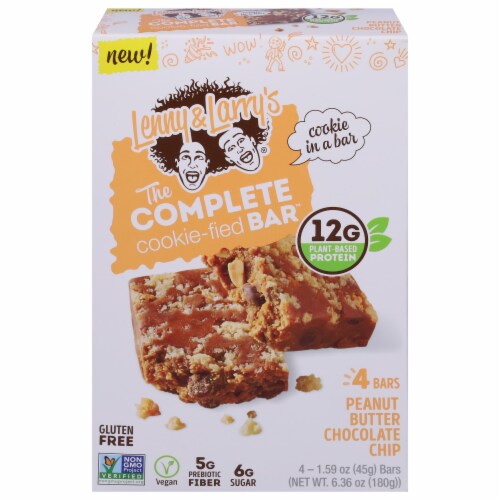 Lenny & Larry's® Peanut Butter Chocolate Chip Cookie-fied® Protein Bar Multipack Perspective: front