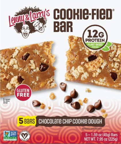 Lenny & Larry's® Chocolate Chip Cookie Dough Cookie-Fried® Bar Perspective: front