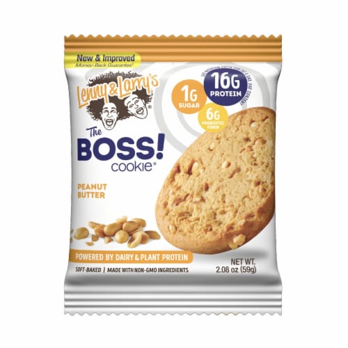 Lenny & Larry’s® The Boss Dairy & Plant Protein Peanut Butter Chunk Cookie Perspective: front