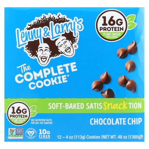 Lenny & Larry's The Complete Cookie® Plant Based Chocolate Chip Protein Cookies Perspective: front