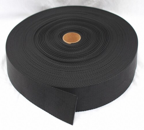 1-1/2, Black, Elastic, Webbing, Nylon