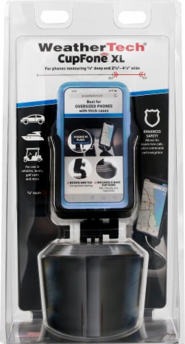 WeatherTech CupFone Phone Holder XL - Black Perspective: front