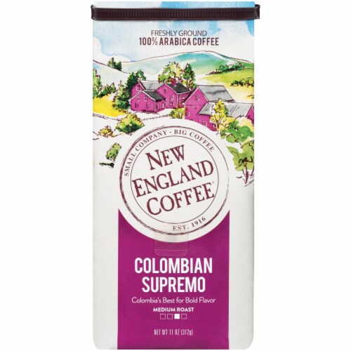 New England Coffee® Colombian Supremo Medium Roast Ground Coffee Perspective: front